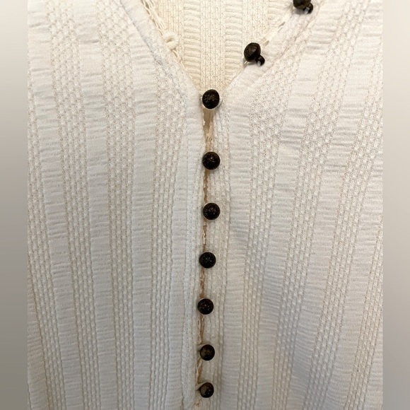Free People Henley, Ivory, Size Small, EUC - Picture 3 of 8